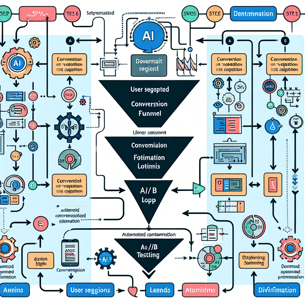 AI-driven conversion funnel optimization flowchart