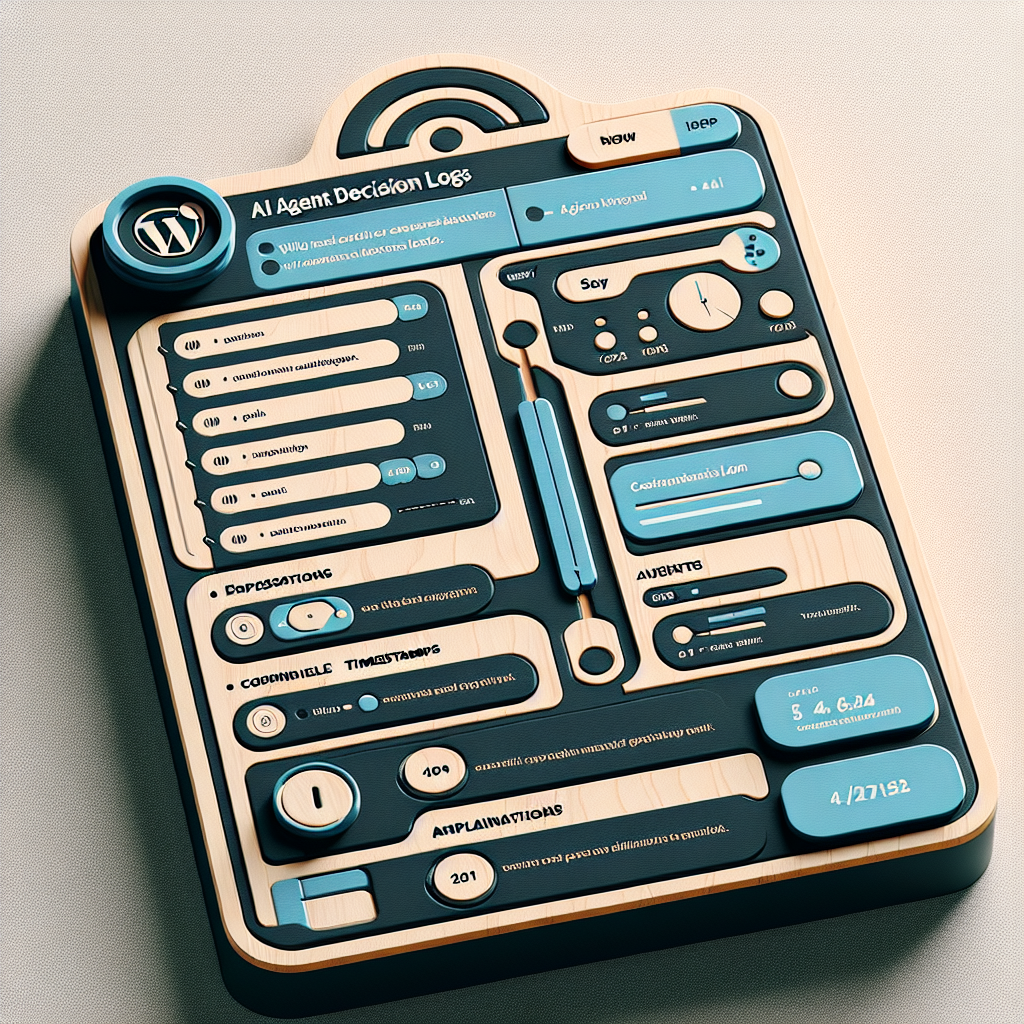 WordPress dashboard AI decision logs widget