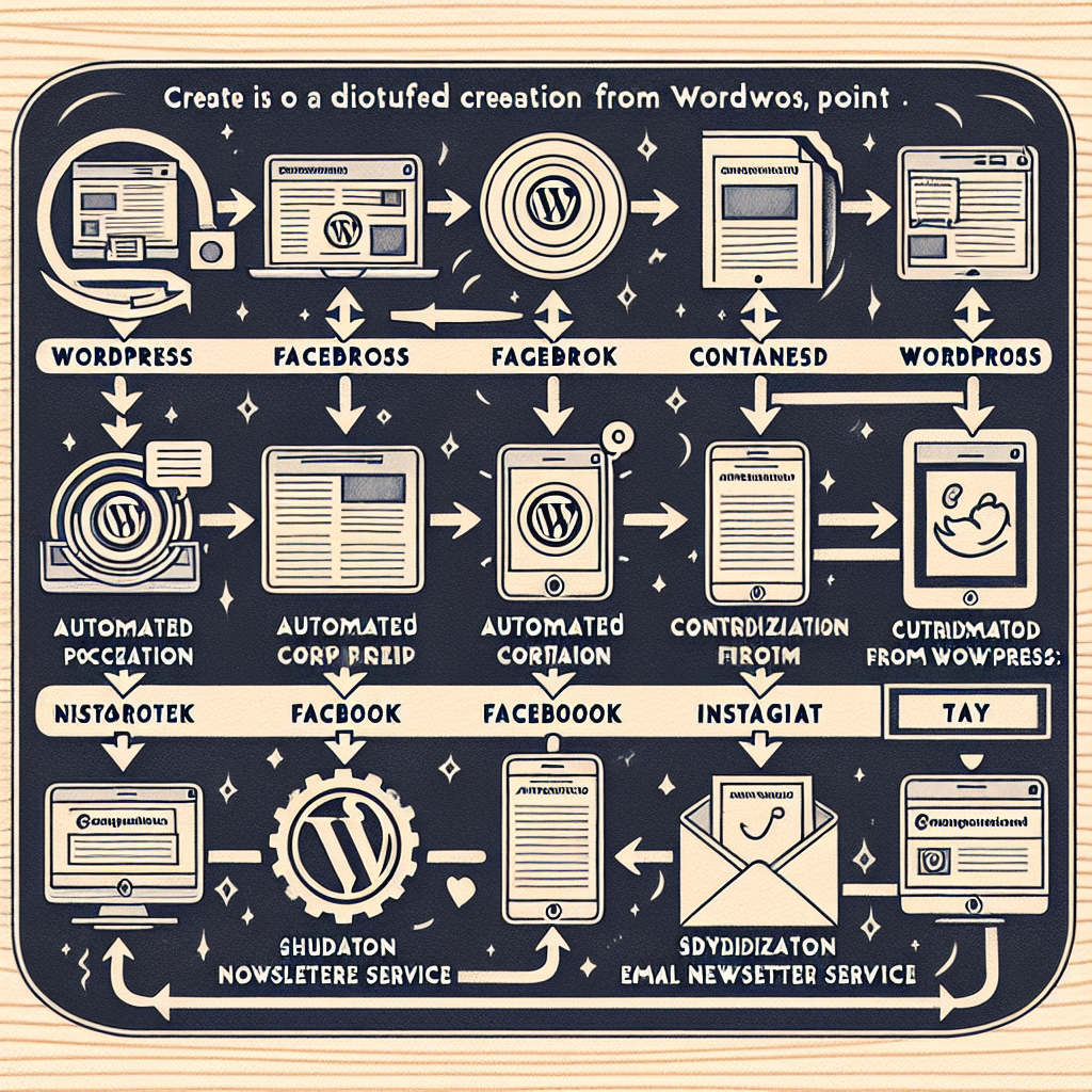 Automated content syndication workflow diagram