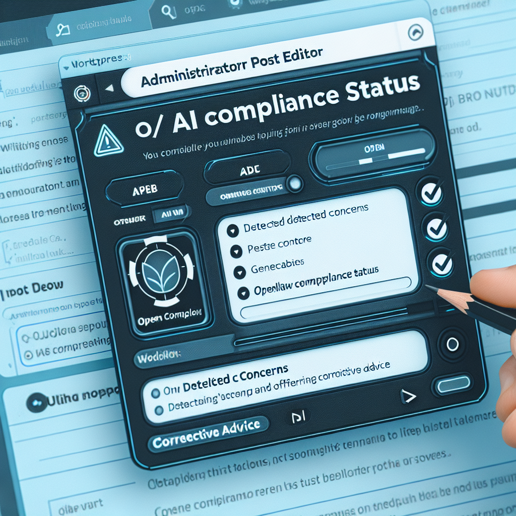 WordPress Post Editor with OpenClaw AI Compliance Panel