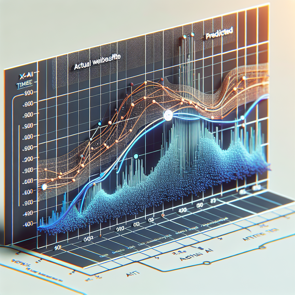 Graph of predicted versus actual website traffic