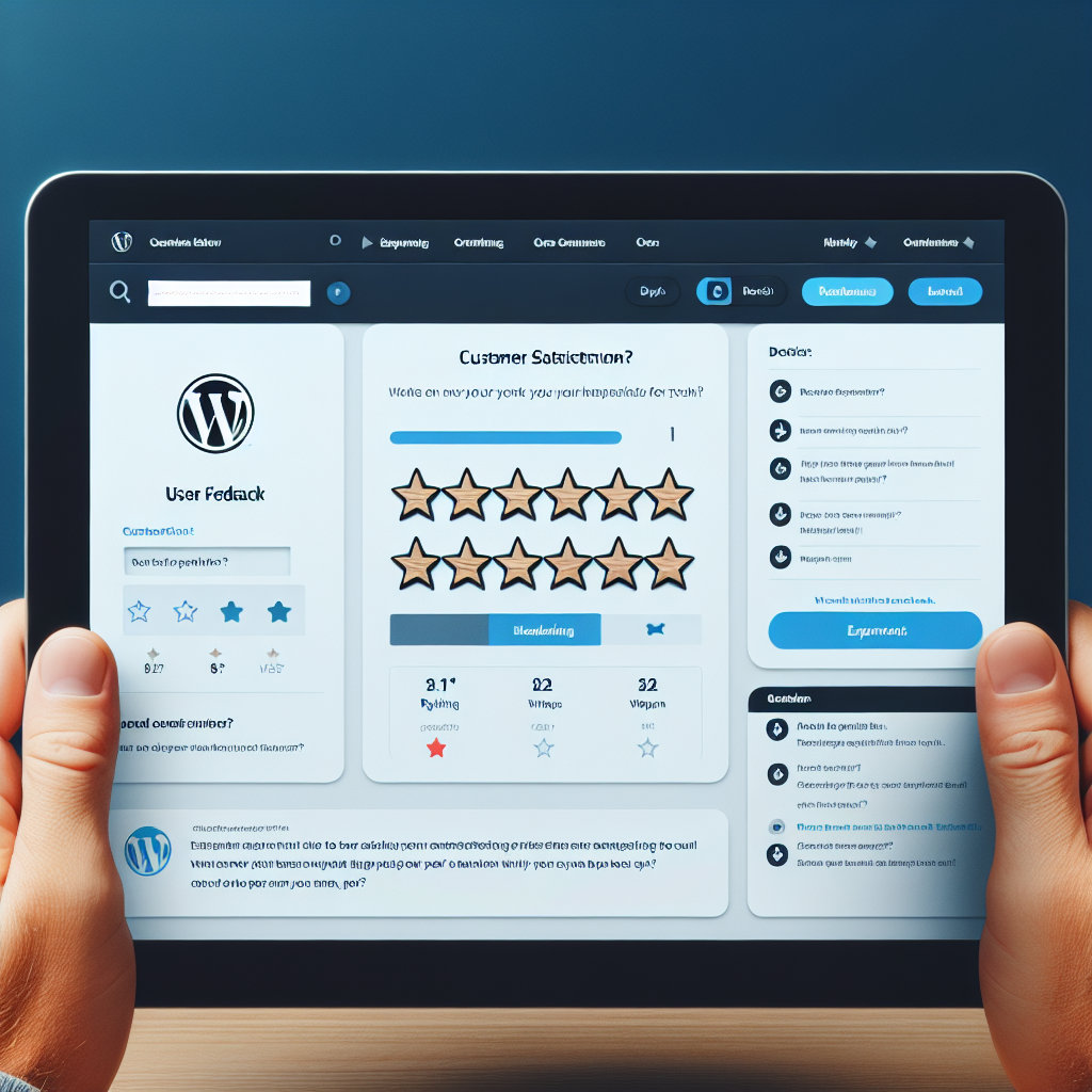 WordPress feedback data collection interface