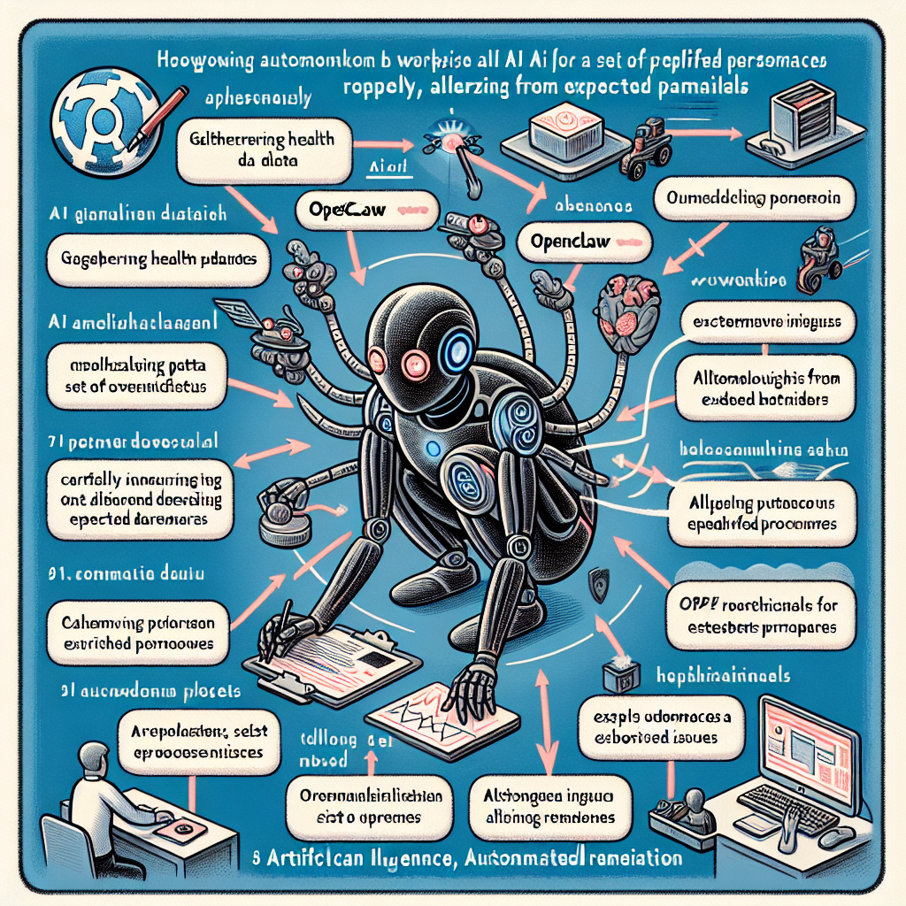 OpenClaw AI site health monitoring workflow diagram