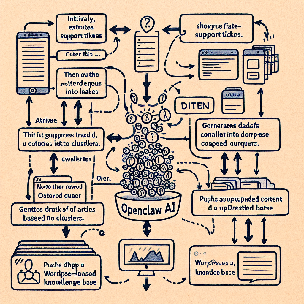 OpenClaw AI knowledge base automation workflow diagram