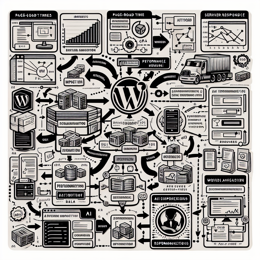 AI-driven WordPress performance monitoring workflow diagram