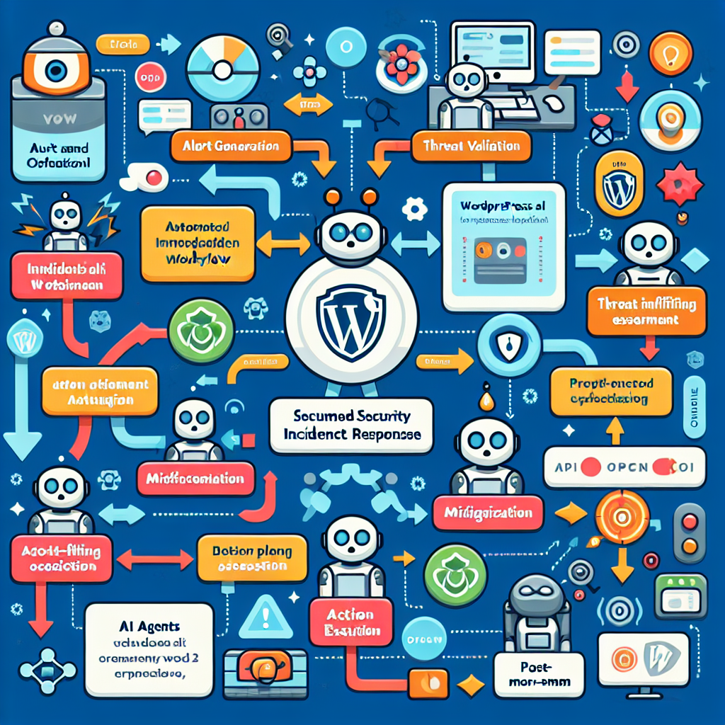 Automated WordPress security incident response workflow diagram
