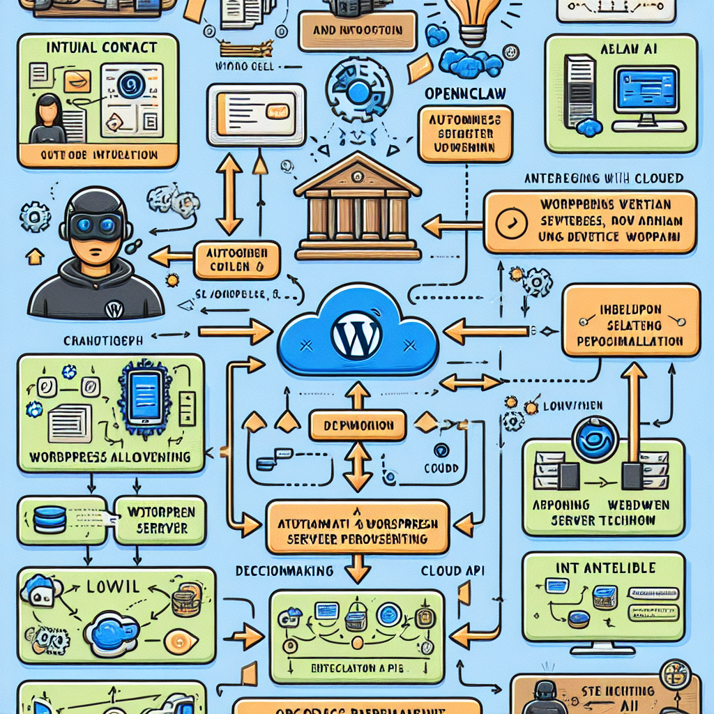 OpenClaw AI agent workflow for WordPress server provisioning