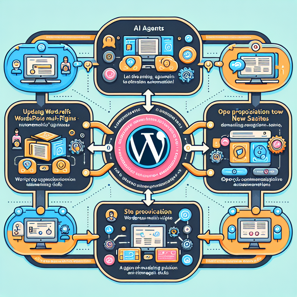 OpenClaw AI agents automating multisite workflows diagram