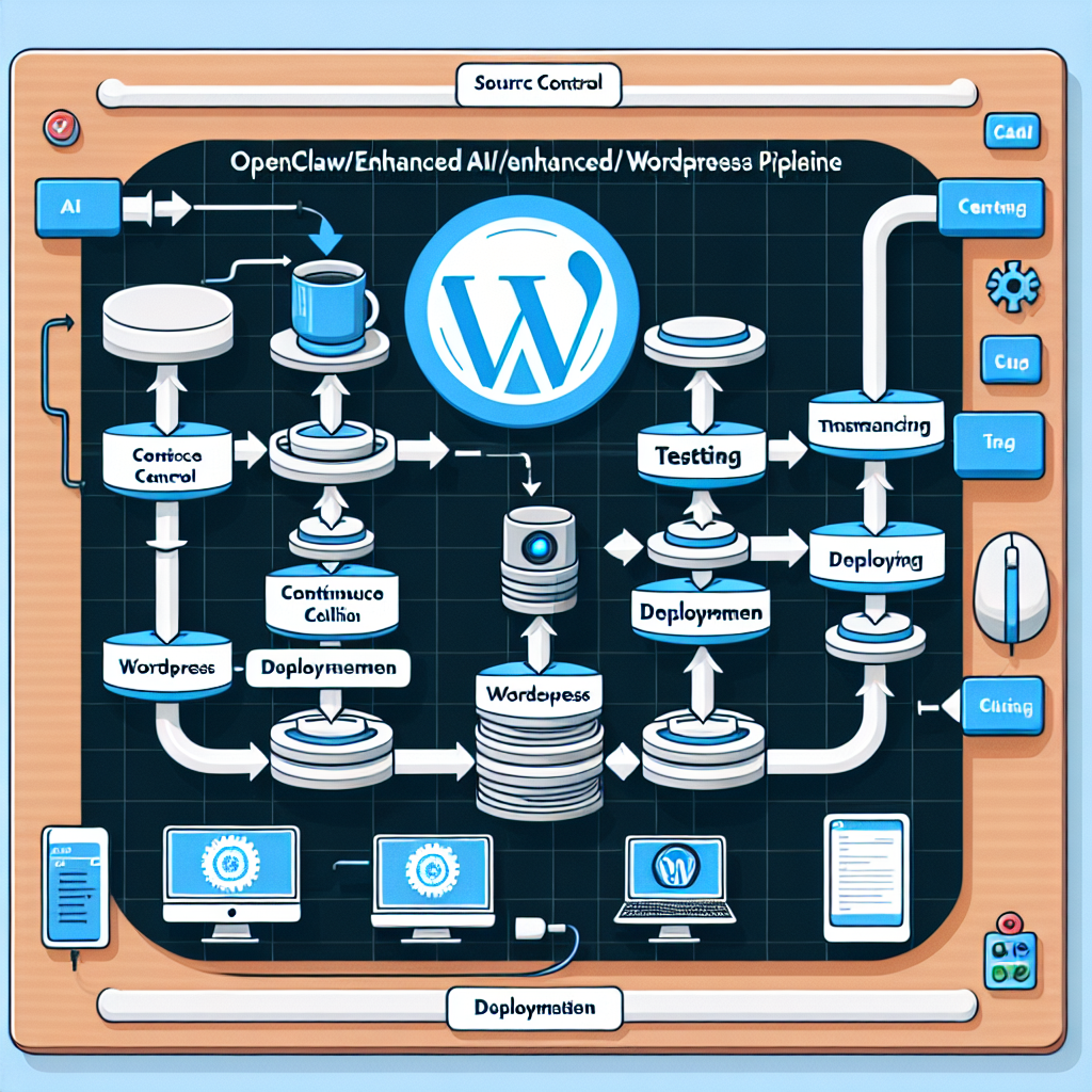 OpenClaw AI WordPress CI/CD Pipeline Diagram