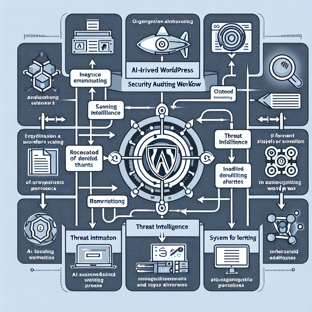 AI-driven WordPress security auditing workflow diagram