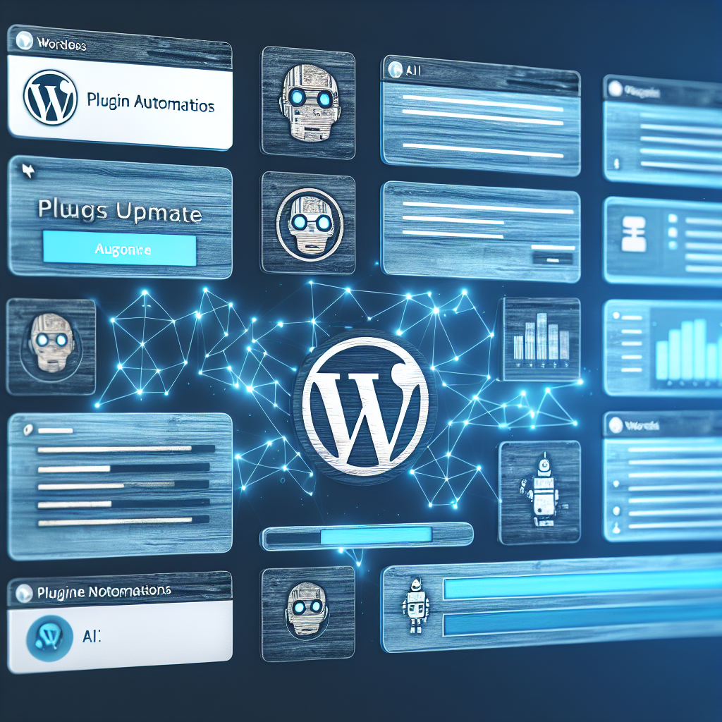 WordPress plugin update dashboard with AI automation