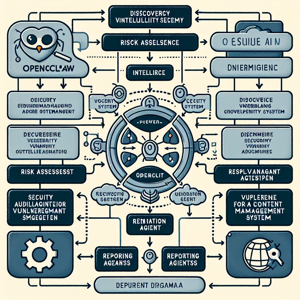 OpenClaw AI agents workflow diagram for WordPress security auditing