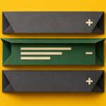Three folded paper panels represent website accordion sections; the green middle panel is open to reveal its content.