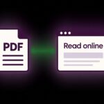 A PDF document linked to a web page labelled Read online, showing two ways to provide the same information.
