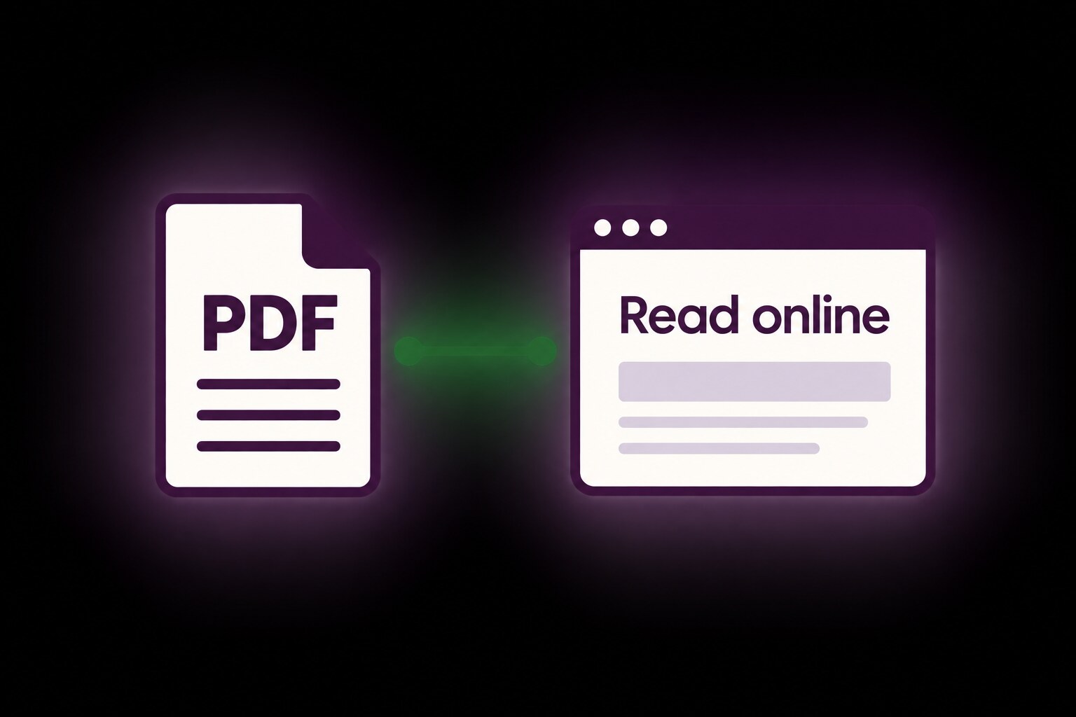 A PDF document linked to a web page labelled Read online, showing two ways to provide the same information.